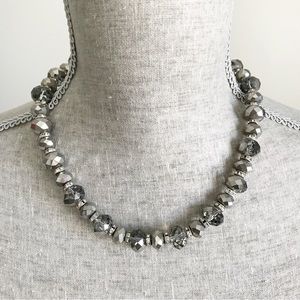 Cezanne Beaded Necklace Round Ball Mirror Like Starkly Glitz Glam Statement